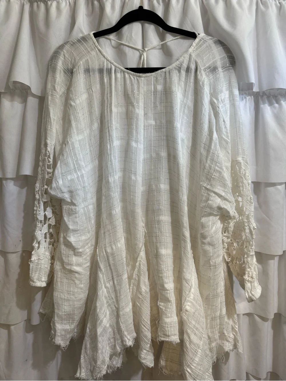 Free People white shores tunic- Boho Tunic
